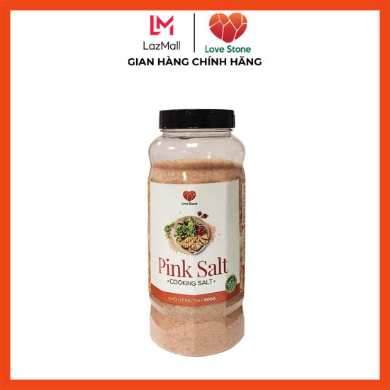 Muối ăn pink salt himalaya love stone  900g  theo tiêu chuẩn muối ăn bộ y - ảnh sản phẩm 4