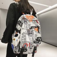 Harajuku Girl Male School Bag Female Graffiti Print Men Backpack Women Book Boy Bag Nylon Ladies Fashion Laptop Backpack Student