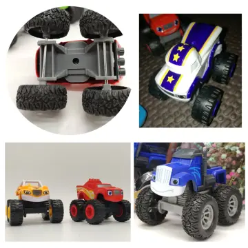 6Pcs Set Children Cartoon Machines Blaze Model Russian Classic Vehicles  Toys Monster Truck Racer Figure Kids Game Cars Gifts
