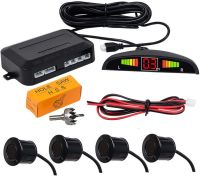 Reverse Car Reverse Backup 4 Parking Sensors LED Display Buzzer Alarm Kit