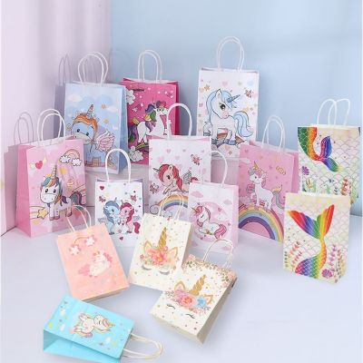 【YF】♝❇  4pcs Unicorn Paper Cookie Kids Birthday Baby Shower