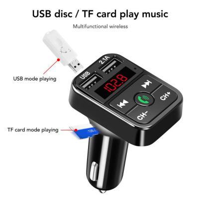 Car Mp3 Bluetooth Receiver Dual USB Car Charger Car Car Bluetooth MP3 Fm Transmitter U6W5