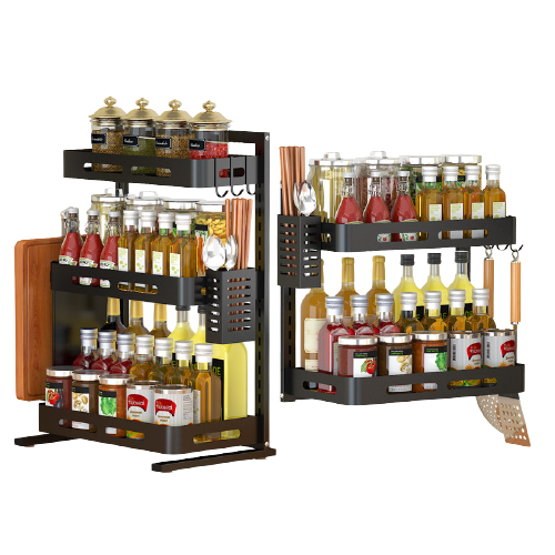 Countertop pantry shelf, multipurpose storage shelves, kitchen