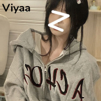 Viyaa เสื้อฮู้ด เสื้อแขนยาวอบอุ่น หลวมและสบาย ทันสมัย ทันสมัย สบายๆ สไตล์ WJK2390PGD 41Z231012