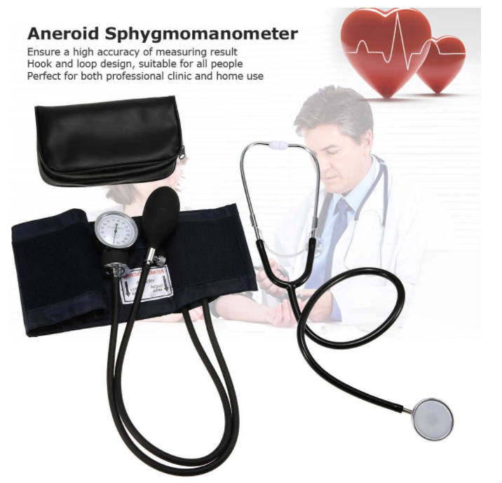 Sphygmomanometer Set with Stethoscope Blood Pressure Monitor Manual