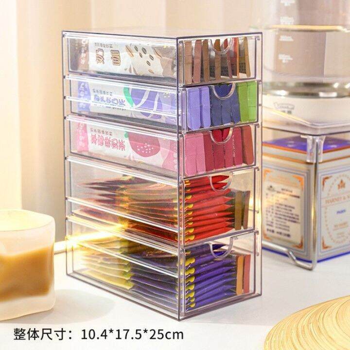 Office Milk Tea Stick Coffee Capsule Storage Box High-value Table with ...