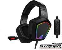 HEADSET (7.1) SIGNO E-SPORT HP-832 STRIKER RGB Surround Sound หูฟัง เกมส์มิ่ง (BLACK)