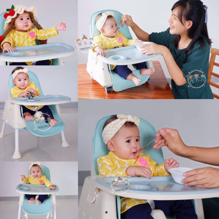 เก้าอี้กินข้าวเด็ก-เก้าอี้ทานข้าวเด็ก-เก้าอี้เด็ก-โต๊ะกินข้าวเด็ก-high-chair-multifuntion-ฟรี-เบาะนั่ง-ถาดรองอาหาร