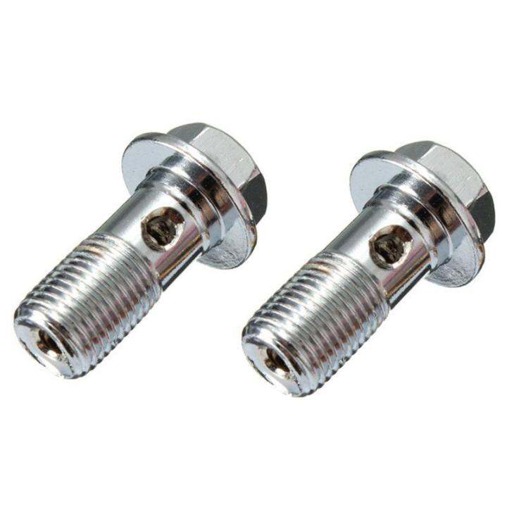 2x Motorcycle Stainless Brake Banjo Bolt M10 x 1.0mm Caliper Master