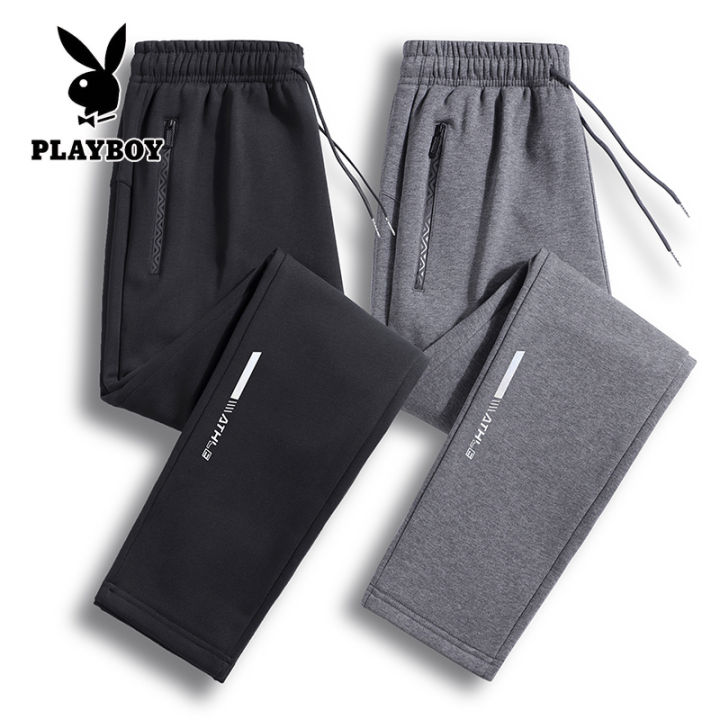 playboyกางเกงวอร์มลำลองสำหรับผู้ชาย-กางเกงผู้ชายแบรนด์แฟชั่นคุณภาพสูง