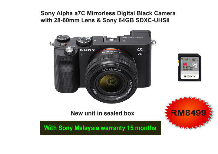 Sony Alpha a7C Mirrorless Digital Black Camera with 2860mm Lens & Sony
