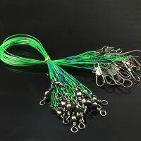 20Pcs/lot Fishing Wire Line Leash Lure Fishhook Line Trace Wire Leader Swivel Snap Spinner Shark Spinning Expert 15/20/25CM Fishing Lines