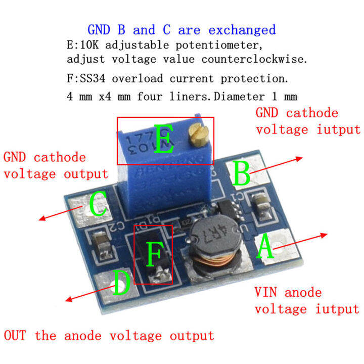 บูสต์คอนเวอร์เตอร์-dc-dc-sx1308-2-24v-เป็น2-28v-2a-ชุดแปลงไฟ-diy-โมดูลเพิ่มพลังปรับได้1ชิ้น-dc-dc-sx1308-2a