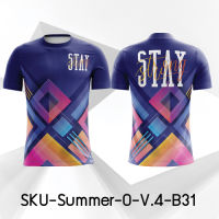 BAYZA เสื้อวิ่ง Summer เสื้อกีฬา เสื้อออกกำลังกาย ลายดอกV.4