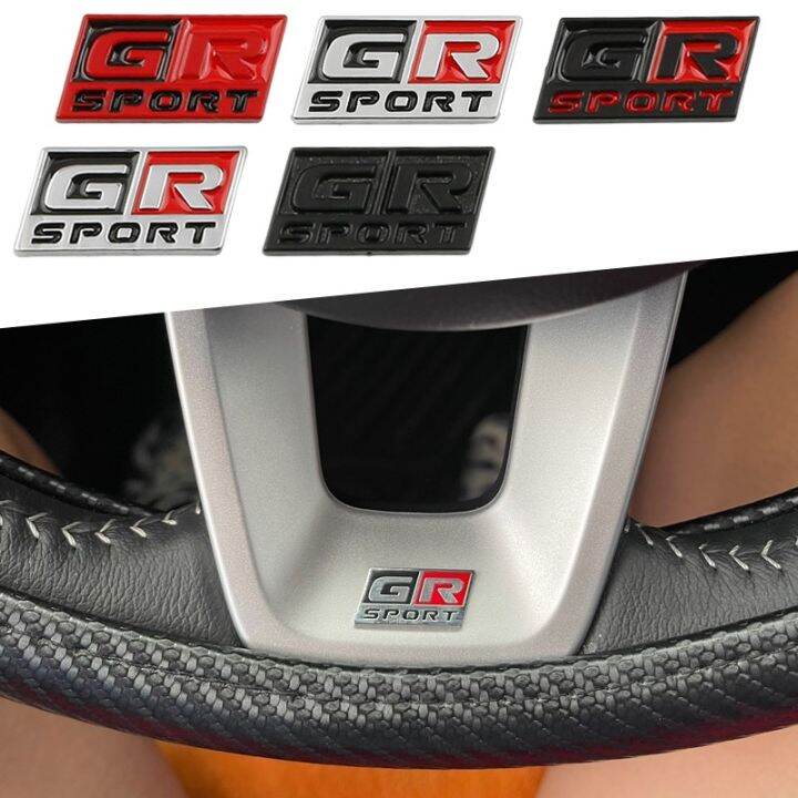 3d Metal Gr Sport Logo Steering Wheel Emblem Center Console Decoration Gr Sport Emblem Car