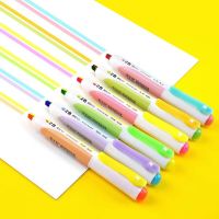 1PC Highlighter Pen 2 Color In 1 Fluorescent Markers Refillable Retractable Highlighters for Marking Highliting Drawing DoodlingHighlighters  Markers