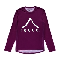 เสื้อปั่นจักรยานเสือภูเขาแขนยาว Recce Maroon Long Sleeve Mountain Bike Jersey, Quick Dry Bullet Hole Air Cooling Technology.