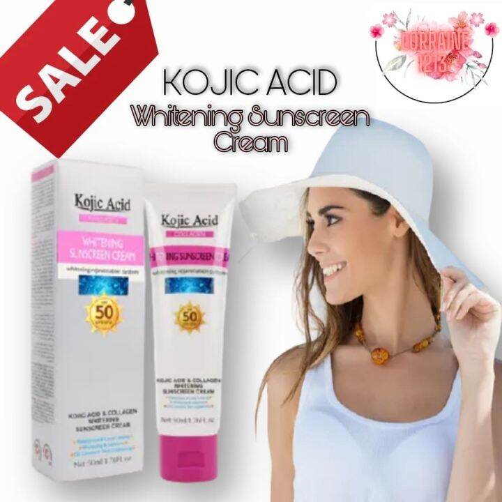 Original Kojic Acid Collagen Whitening Sunscreen Cream Face Whole Body Oil Control Waterproof 9761