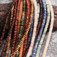 2X4MM String Natural Stone Beads Spacer Flat Oval Beads small beads for jewelry bracelets and necklace