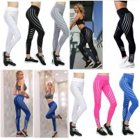 กางเกงเลกกิ้งออกกำลังกายโยคะเอวสูงยืด กางเกงออกกำลังกายเอวสูง  High Waist Stretch Yoga Fitness Workout Leggings