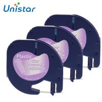 【Versatile】 UNISTAR 3ชิ้นเครื่องพิมพ์ฉลากเทปเข้ากันได้สำหรับ Dymo Letratag พลาสติกสีดำล้าง16951 12268สำหรับ Dymo LT เครื่องพิมพ์12มิลลิเมตร