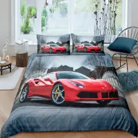 Racing Car Bedding Set Extreme Sports Racing Duvet Cover Decor Bedclothes For Adults Teen Woman 23pcs With Pillowcase