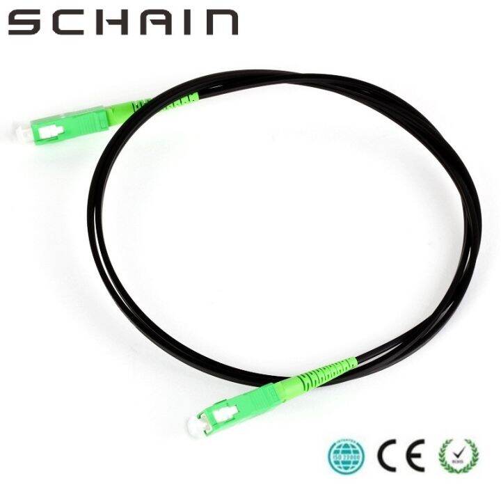 100m Ftth Fiber Optic Drop Cable Sc Apc Single Mode Simplex Outdoor Optical Fibre Optic Patch 9167