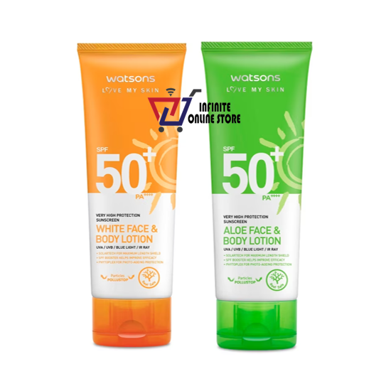 WATSONS Sunscreen Face Body Lotion SPF50+ PA++++ (100ml) (Whitening