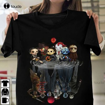 New Hot Horror Movie Characters Shadow Funny T-Shirt Halloween Shirt Retro Gift Tee T Shirts For Men Streetwear Tshirt