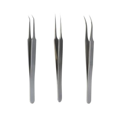1Pcs Hair Implant Tweezers Hair Transplant Implanter Forceps Straight/Angle/ Curved Stainless Steel