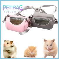 PETIBAG 1 PCS ระบายอากาศได้ระบายอากาศ ผ้าสำลีผ้าสำลี ของหนูแฮมสเตอร์ หนูตะเภา กระเป๋าเดินทางสำหรับสัตว์เลี้ยง สัตว์เลี้ยงเล็กๆ กระเป๋าอุ้มหนูแฮมสเตอร์ สายคล้องไหล่