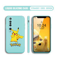 Orico โทรศัพท์มือถือสำหรับ Xiaomi 10 Pro สำหรับเด็กการ์ตูนโปเกมอน Pikachu ปลอกขอบสี่เหลี่ยมซิลิโคนฝาปิดเลนส์กันกระแทกกล้องป้องกันกรณี