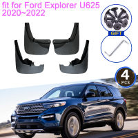 4x Mudflaps สำหรับ Ford Explorer U625 2020 ~ 2022 2021 Anti-Splash Upguards Mud Flaps Mudguards Fender ด้านหน้าด้านหลังล้ออุปกรณ์เสริม