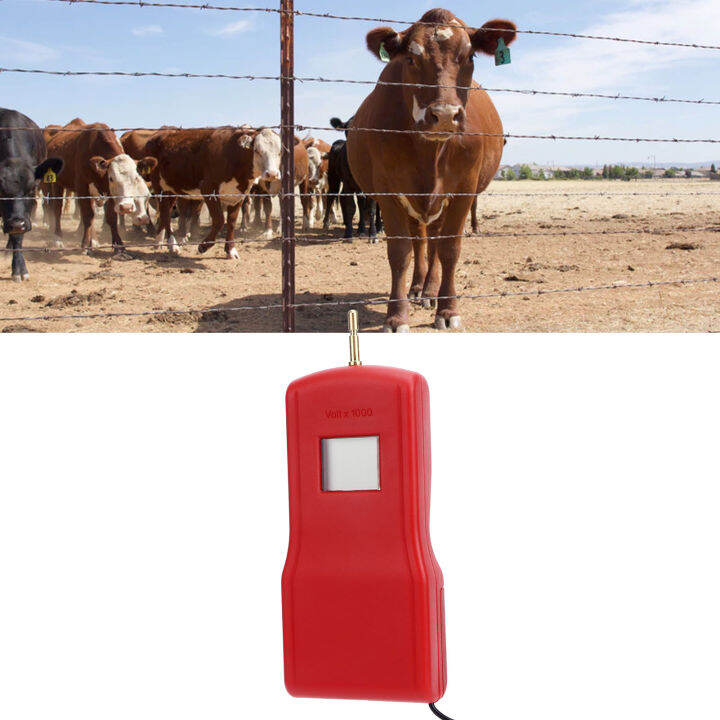 Fence Voltage Tester Electric Fence Voltmeter Multipurpose LCD 15KV for