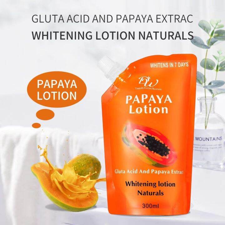 DW Papaya Lotion W/ Gluta Acid And Papaya Extrad 300ml Lazada PH