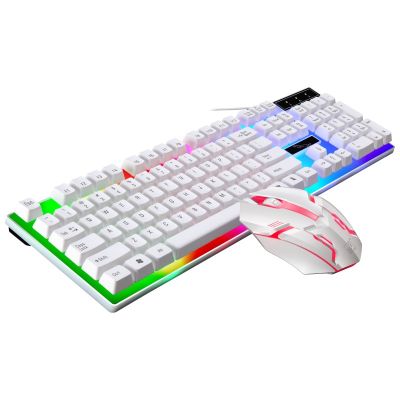 G21B Wired Keyboard Mouse Combos with USB Backlit Mechanical Feel, Keyboard and Mouse Set, Wired Keyboard, Mechanical Hand Feel