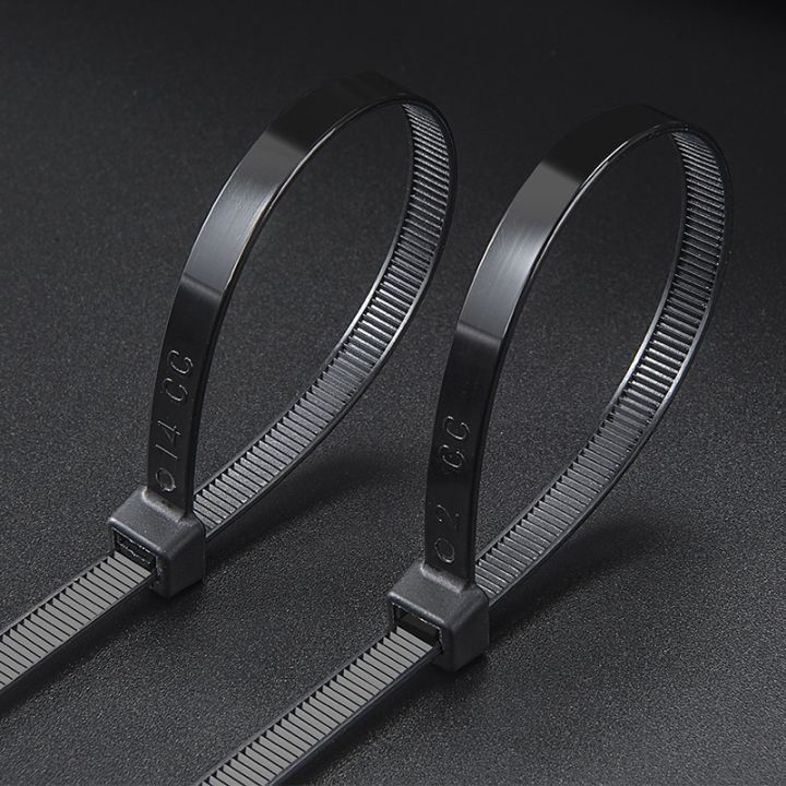 self-locking-plastic-nylon-tie-100-pcs-black-5x300cable-tie-fastening-ring3x200-cable-tie-zip-wraps-strap-nylon-cable-tie-set
