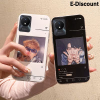 ใหม่สำหรับ VIVO Y02กรอบรูปโปร่งใสเคสโทรศัพท์ Y02 TPU ซิลิโคนเคสแบบนุ่ม VIVO Y02 Ins รูปแบบเคสโทรศัพท์กันกระแทก