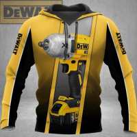 （ALL IN STOCK XZX）  DeWalt-Mens Oversized Hoodie Quality Clothing Harajuku Animation 3D Pattern Pullover Hip Hop Cool Cotton Sweatshirt 529  (Free customized name logo for private chat, can be changed with or without zipper)