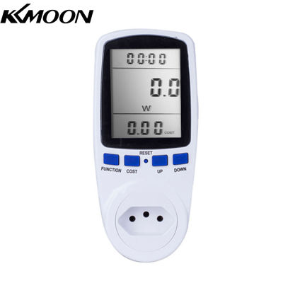 KKmoon ดิจิตอล LCD เครื่องวัดพลังงาน Wattmeter อุปกรณ์ตรวจสอบวัตต์ไฟฟ้ากิโลวัตต์ชั่วโมงเครื่องวิเคราะห์พลังงานไฟฟ้า