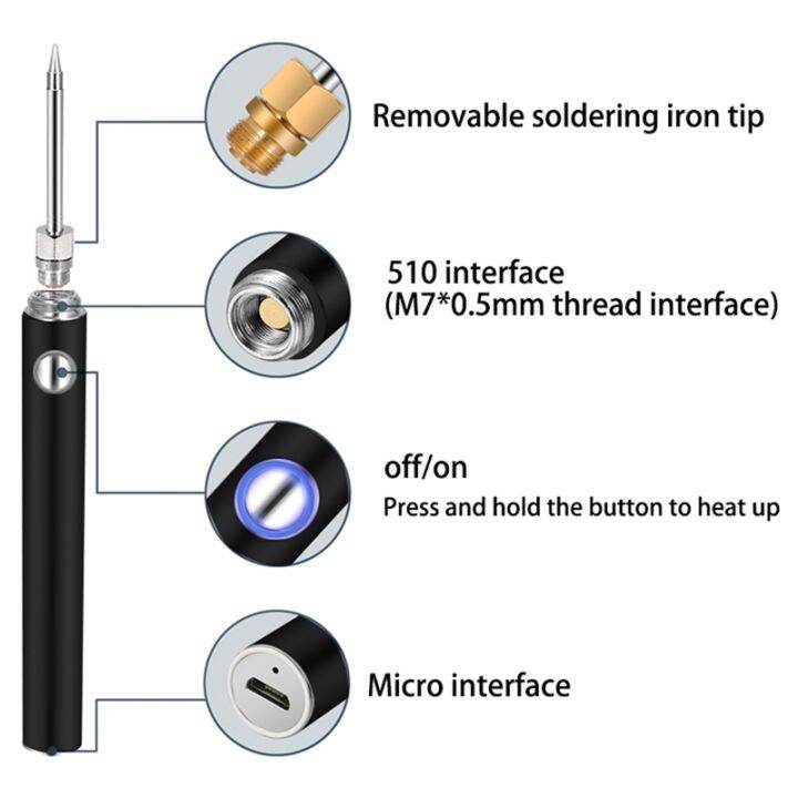 portable-soldering-iron-with-cover-mini-5v-rechargeable-wireless-soldering-iron-battery-soldering-iron-tip-bck-kit