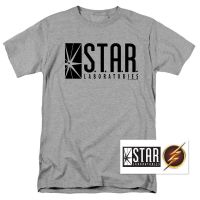 Men Graphic T Shirt Flash Superhero Star Labs Grey Solid Tee Slim Fit Plus Size