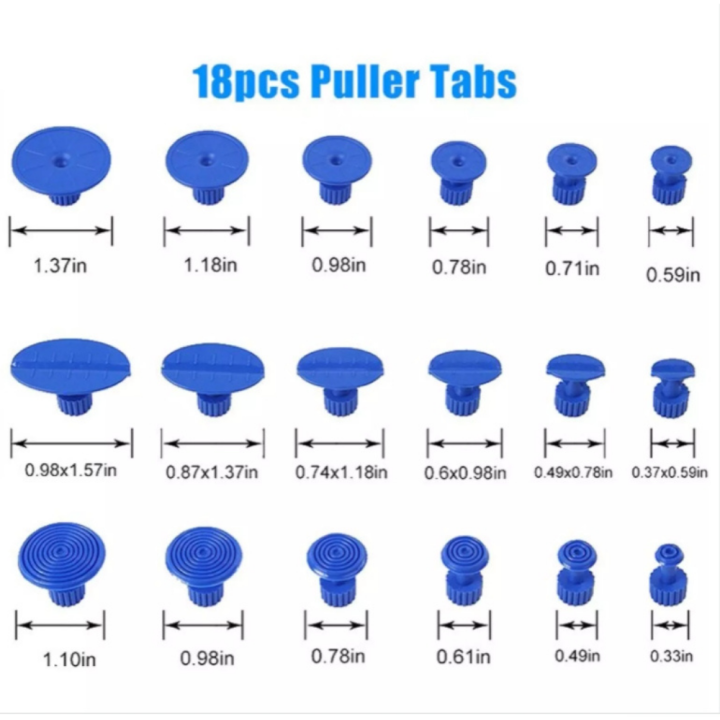 ชุดซ่อมรอยบุบตัวถังรถ-เครื่องมือดึงรอยบุบรถยนต์-ดึงรอยบุบ-เครื่องดึงรอยบุบ-เครื่องดึงรอย-ตัวดึงรอยบุบ-ที่ดึงรอยบุบ-ฟรีลูกยาง-18-ชิ้น