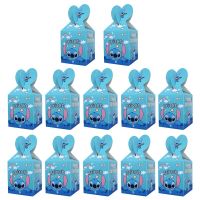 12/24/36/48/60Pcs Lilo &amp; Stitch Theme Candy Boxes Girls Birthday Party Decorations Baby Shower Kids Favor Gifts Boxes Supplies Gift Wrapping  Bags