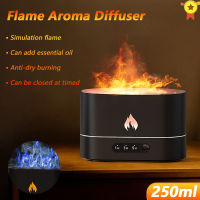 250ML USB Essential Oil Diffuser Simulation Flame Ultrasonic Humidifier Home Office Air Freshener Fragrance Sooth Sleep