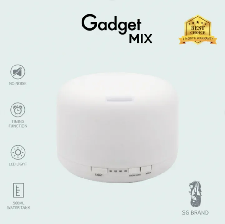 Gadget MIX DIGINUT Humidifier /500ML Aroma Air Diffuser/LED Light/Home Office Aromatherapy/Built-in timer Protection