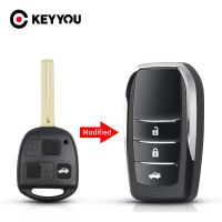 KEYYOU 2/3 Button Modified Flip Car Key Shell Case For Lexus Es Rx Is Lx Gs IS200 RX300 ES300 LS400 GX460 For Toyota Uncut TOY48