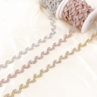 (Hot) 1หลา Elegant Rhinestone ตัดสำหรับชุดเจ้าสาวตัดเย็บเสื้อผ้าสไตล์ DIY แฟชั่นอุปกรณ์เสริม rhinestone CHAIN RT-070