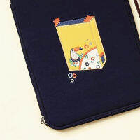 เคสใส่แล็ปท็อปแบบบางลายการ์ตูนน่ารักกระเป๋าซิปคู่กระเป๋าแล็ปท็อปสำหรับโฮมออฟฟิศกลางแจ้ง