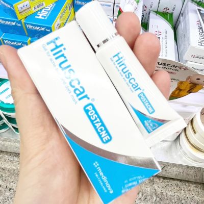 ❤️พร้อมส่ง❤️    Hiruscar Post Acne 5g.   คืนความใส เรียบเนียน ป้องกันปัญหาสิวอุดตัน เจลใสซึมซาบเร็ว ใช้แต้มแผลเป็นจากสิว 🔥🔥🔥